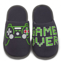 PANTUFA MASCULINA GAME OVER / CHUMBO-GRAFITE / G