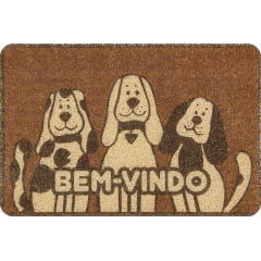 CAPACHO VINILICO ESTAMPADO 60X40CM CACHORRO MARROM