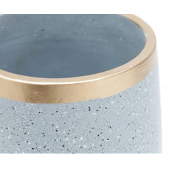 VASO DECORATIVO CERAMICA GRANILITE CINZA 9X12CM