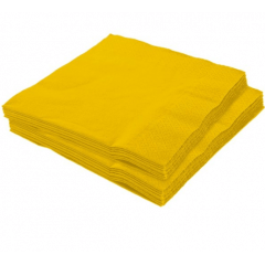GUARDANAPO EM PAPEL AMARELO  CONTEM 20 UNIDADES