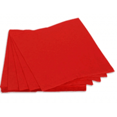 GUARDANAPO EM PAPEL VERMELHO  CONTEM 20 UNIDADES