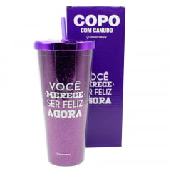 COPO ALTO BRILHANTE 750ML SER FELIZ  