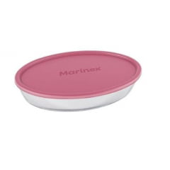 Assadeira Oval com Tampa 1,6 litros Marinex - Vidro