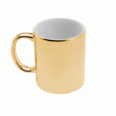 CANECA DE PORCELANA LUMINUS DOURADA 325ML