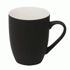 CANECA DE PORCELANA SOFT TOUCH PRETA 350ML