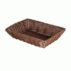 CESTA RETANGULAR SINTETICA 32X22/7CM 12067 D02 MARROM