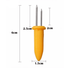 CONJUNTO 10 PEÇAS SEGURADORES DE MILHO AÇO INOX 3X2CM
