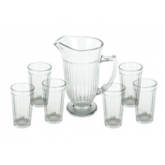 CONJUNTO 6 COPOS 270ML E 1 JARRA 1L 