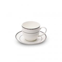 CJ 6 PC XICARAS DE PORCELANA P/CHA C/PIRES BONE CH