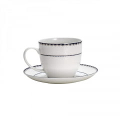 CJ 6 PC XICARAS DE PORCELANA P/CHA C/PIRES BONE CH