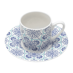 CJ 6 XICARAS PORCELANA P/CAFE C/PIRES LISBOA 90ML