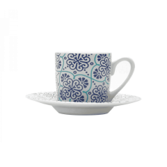 CJ 6 XICARAS PORCELANA P/CAFE C/PIRES LISBOA 90ML