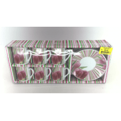 CONJUNTO CAFÉ 6 XIC E PIRES TULIPAS
