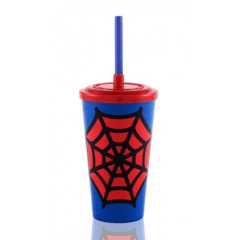 COPO SUCO CALDERETTA 500 ML PP COM TAMPA E CANUDO 