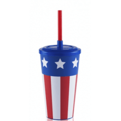 COPO SUCO CALDERETTA 500 ML  COM TAMPA E CANUDO
