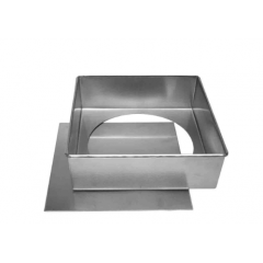 FORMA QUADRADA FUNDO FALSO ALUM 15 X 7 CM