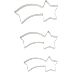 JOGO CORTADOR PETIT FOUR ESTRELA CADENTE INOX 3 PEÇAS