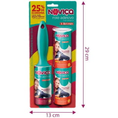 NOVICA CONJ ROLO ADESIVO 2 REFIL 