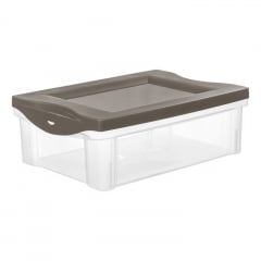 ORGANIZADOR BAIXO 13,5 L TAMPA CINZA