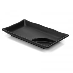 PRATO SUSHI-SASHIMI C/. PORTA SHOYU RET. 19X12CM M