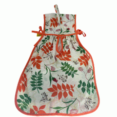 PUXA SACO FLORES LARANJA