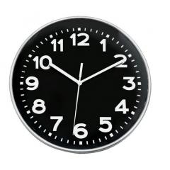 RELOGIO DE PAREDE PRATA 25CM