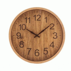 RELÓGIO PAREDE PLASTICO WOOD 30,5X4CM