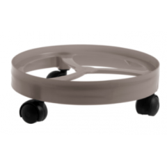 SUPORTE PARA BOTIJAO DE GAS COM RODAS CINZA