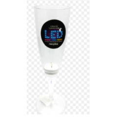 TAÇA DE CHAMPANHE 160 ML LED MULTICOLOR  