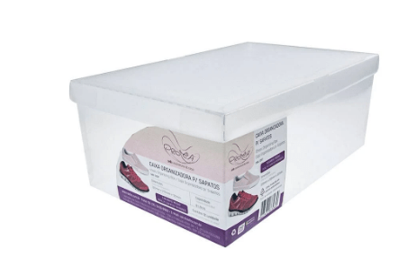 CAIXA PARA SAPATOS FEMININO CRISTAL