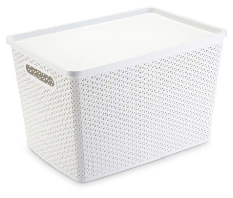 CESTO ORGANIZADOR RATTAN 50 LTS BRANCO