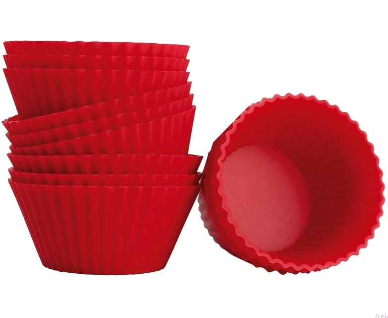 CUPCAKE E MUFFIN FORMAS AVULSAS DE SILICONE 12 UNIDADES