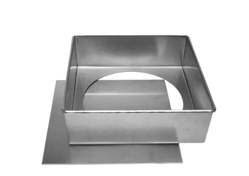 FORMA QUADRADA FUNDO FALSO ALUM 15 X 7 CM