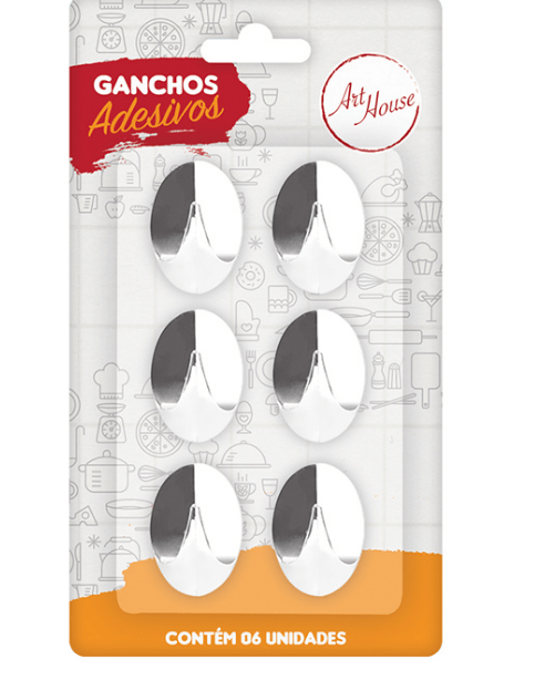 GANCHO ADES CROMADO OVAL 6PCS