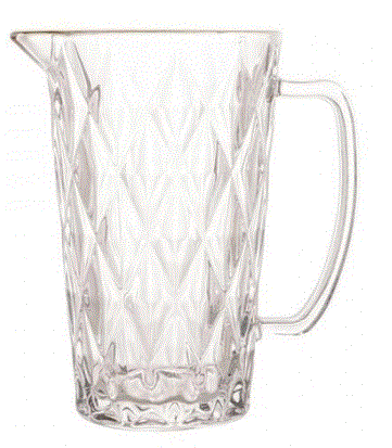 JARRA VIDRO SODO-CALCICO COM FIO DE OURO DIAMOND 1L
