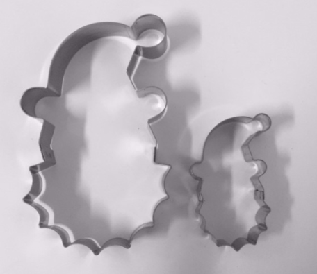 JOGO CORTADOR PETIT FOUR PAPAI NOEL INOX COM 2 PEÇAS