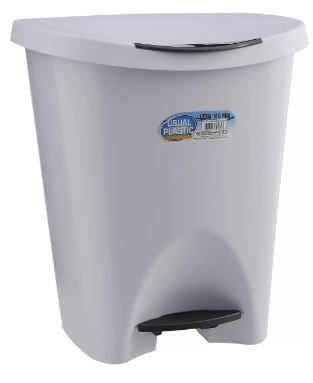 LIXEIRA 7,5 L COM PEDAL BRANCO