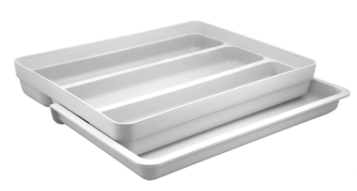 ORGANIZADOR  DE UTENSILIOS COM EXTENSOR BRANCO 