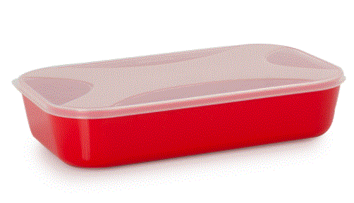 ORGANIZADOR MULTIUSO RETANGULAR BAIXO 750 ML - VERMELHO