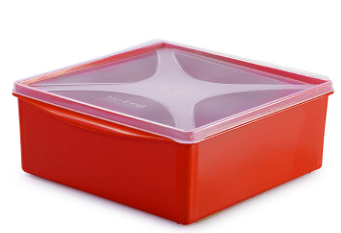 ORGANIZADOR MULTIUSO QUADRADO BAIXO 2,8 LTS VERMELHO