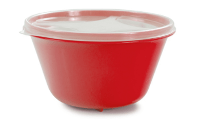 ORGANIZADOR MULTIUSO REDONDO 800 ML  VERMELHO