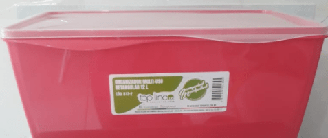 ORGANIZADOR MULTIUSO RETANGULAR 5L PINK