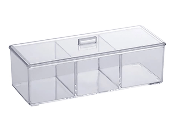 ORGANIZADOR COSMÉTICOS COM DIVISÓRIA 23X9X8,5 CM