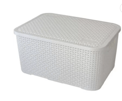 ORGANIZADOR RATTAN BRANCO NO 4