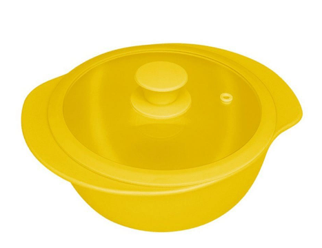 PANELA DE CERAMICA MEDIA 2,3L AMARELO