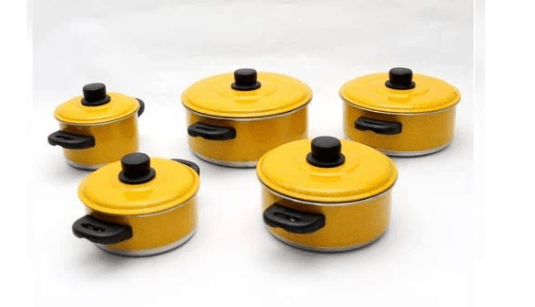 POP JOGO CAÇAROLA 5 PEÇAS  AMARELO PIG REF40101