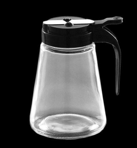 POTE VIDRO BOROSSILICATO COM PEGADOR PLASTICO PRETO 