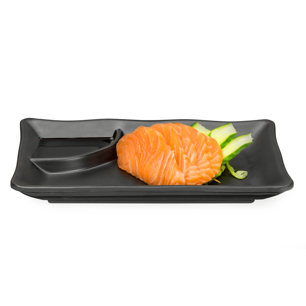 PRATO SUSHI-SASHIMI C/. PORTA SHOYU RET. 19X12CM M
