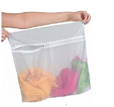 SACO PARA LAVAR ROUPA DELICADA DE POLIESTER COM ZIPER D