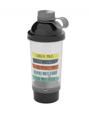 SHAKEIRA COM COMPARTIMENTO 580ML